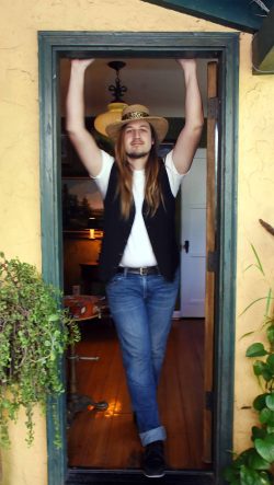 Mick in the doorway